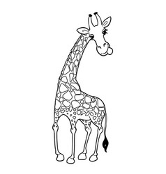 Cartoon Giraffe Outline