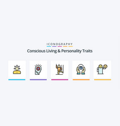 Conscious Living And Personality Traits Line