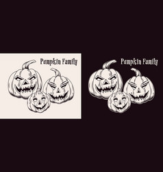 Halloween Pumpkin Family Objects