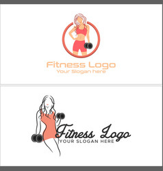 Physical Fitness Gym Women Health Logo Design