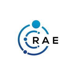 Rae Letter Technology Logo Design On White