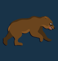 Running Bear On Dark Blue