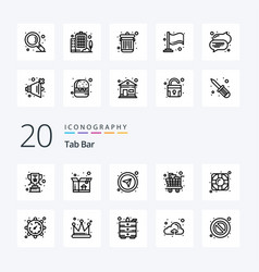 20 Tab Bar Line Icon Pack Like Support Help Gps