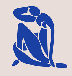 Matisse Abstract Art Blue Figure Of A Seated