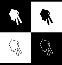 Set Baseball Glove Icon Isolated On Black