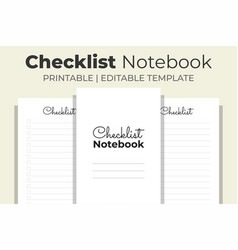 Checklist Notebook Kdp Interior