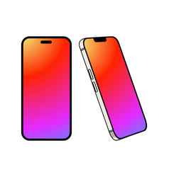 Flat Design Of Iphone 13 And 14 Smartphone