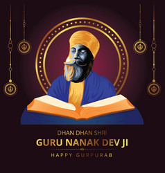 Happy Gurpurab Sikh Festival Banner Design