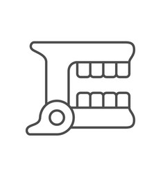 Jaw Model Line Outline Icon