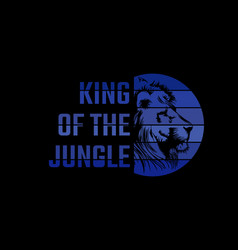 King Of The Jungle T Shirt Design Landscape Retro