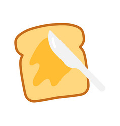 Knife Spreading Butter Or Margarine On Slice