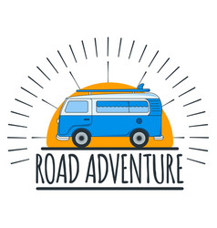 Road Adventure Family Road Travel And Trip Label