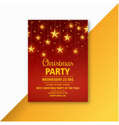 Christmas Flyer With Glowing Stars Template