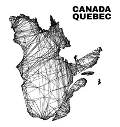 Linear Irregular Mesh Quebec Province Map