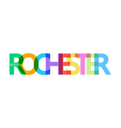 Rochester Name City On A White