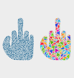 Asshole Finger Mosaic Icon Triangle