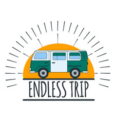 Endless Trip Family Road Travel Label Badge