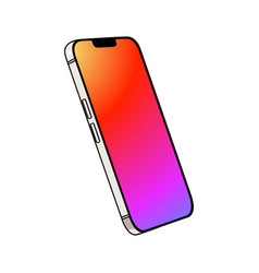 Flat Design Of Iphone 13 And 14 Smartphone