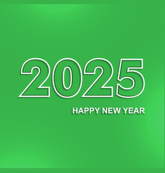 Happy New Year 2025 Green Background