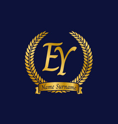 Initial Letter E And Y Ey Monogram Logo Design