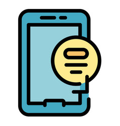 Phone Chat Icon Flat