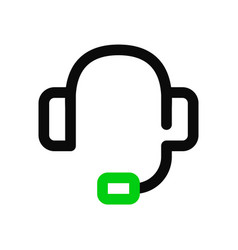 Call Center Headset Icon Pixel Perfect Editable