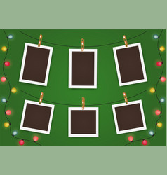 Christmas Empty Photo Frame Mockup New Year