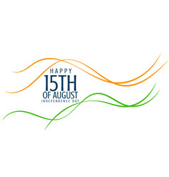 India Independence Day Background In Line Style