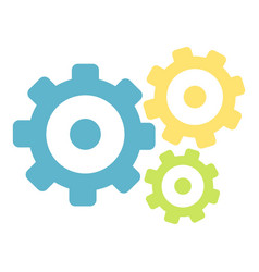 Problem Solving Gear Wheels Icon Cartoon Style