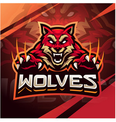 Wolves Esport Mascot Logo Design