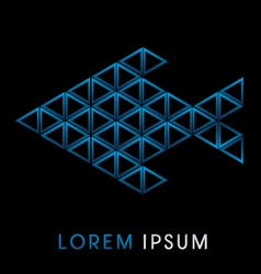 Fish polygon silhouette Royalty Free Vector Image