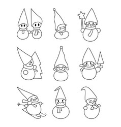 Cute Christmas Snowman Coloring Page Cheerful