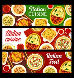 Italian Cuisine Banners Italy Restaurant Food Menu