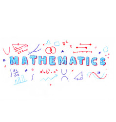 Word design for mathematics Royalty Free Vector Image