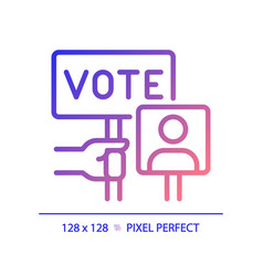 Pixel Perfect Gradient Hand Voting Icon