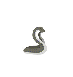 Sleeping Snake On A White Background