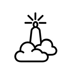 Luminous Figure God In Sky Among Clouds Icon