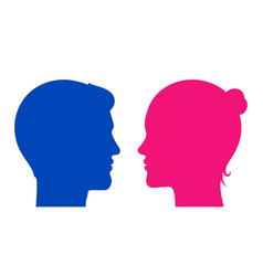 Man And Woman Looking At Each Other Face To Face