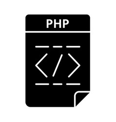 Php File Glyph Icon Source Code File Hypertext