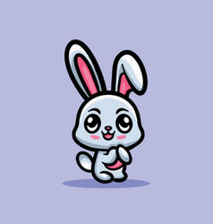 Cute Rabbit Cartoon Mascot Animal Logo Design