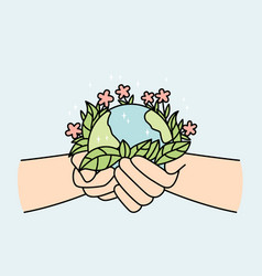 Person Hands Holding Planter Earth