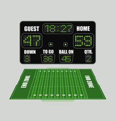 American Football Field With Scoreboard