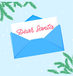 Dear Santa Letter To Santa Claus In Envelope