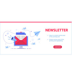 Newsletter Subscription Banner Web Site Online