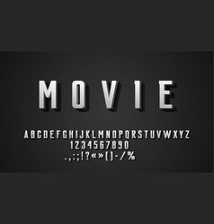 Old Movie Font Cinema Type Film Poster Typeface