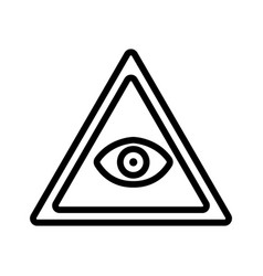 All-seeing Eye God Icon Outline