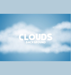 Fluffy Clouds Background On Blue Skye Design