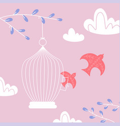 Freedom Concept Valentine S Day Card Birds Out