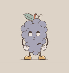 Funny Retro Groovy Fruit Character