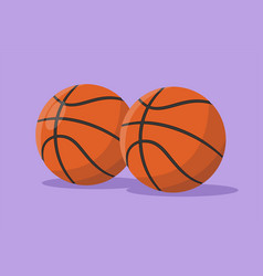 Graphic Flat Design Drawing Basketball Ball